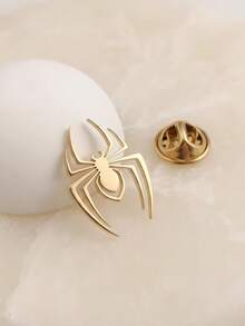 suteyi Gothic Spider Metal Lapel Brooch, Cool Animal Spider Brooch, Halloween Cosplay Costume Accessory, Suitable For Suit, Shirt, Jacket, Men's Gift - Multicolor - View 8