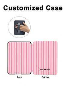 GIIPPA 1pc Customized Name Striped Element Kindle Reader Protective Case, With Auto Wake/Sleep Function, Compatible With Clara BW/Libra Colour/Clara Colour/Clara 2E, Paperwhite 10th/11th/12th, Kindle(Colorsoft)/10th/11th/12th And Other Popular Models, Kindle Accessories/Kindle Protective Case - Multicolor - View 4