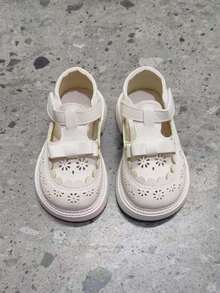 1 Paar Mädchen Mode Flache Slip-On Lederschuhe, Kleinkindschuhe, rutschfeste weiche Sohle Baby Lauflernschuhe, Mary Jane Schuhe, Outdoor Strand/Reise/Gehschuhe, geeignet für Frühling, Sommer, Herbst - Weiss - Übersicht 8