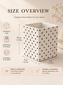 1pc New Polka Dot Pattern Multi-Function Storage Organizer Box - Tableware Storage Box, Desktop Organizer (Suitable For Storing Tableware, Straws, Tea Bags, Pens, Remote Controls); Compact And Space-Saving, Suitable For Kitchen, Office, Living Room - Multicolor - View 4