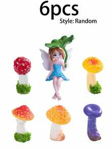 Artificial Moss + Mushroom Decor, Artificial Moss Micro Landscape, Lawn, Potted Plant Mushroom Root Decoration, Miniature Resin Sculpture, DIY Potted Plant Decoration Accessories Set - Multicolor - View 9