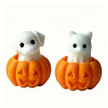 1Pc Cartoon Ghost Pet Pumpkin Scented Candle, Halloween Table Home Decor Gift - 2pcs - View 12