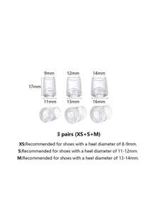3 Pairs/Sets Practical High Heel Shoe Heel Protectors, Wear-Resistant Anti-Slip Quiet, Heel Repair Caps, Suitable For Summer Party Back To School Fashion Office Lady Wedding Sister Gathering Business Trip - Multiple Styles - View 10