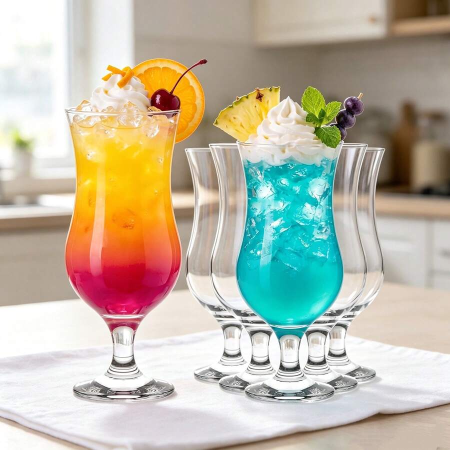 Pack Of 6 Long‑Drink Cocktail Glasses, 470 Ml Capacity Party Tumblers For Milkshake And Mixed Drinks - View 1