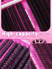 640/1280 Clusters DIY Eyelash Extension Kit, Classic DD Curl, 50D+60D+80D+100D Dense False Eyelashes, Soft & Curly, Exquisite Craftsmanship, Lightweight & Comfortable, Reusable, Easy To Apply, - D - View 4