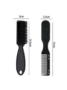 1pc/2pcs/3pcs Men's Dual-Use Double-Sided Brush Comb, Comb+Brush 2-In-1 Styling Tool, Men's Oil Hair Texture Comb, Beard Styling Brush, Hair Styling, Beard Styling Tool, Ideal Accessory For Professional Hairdressing - Multicolor - View 7