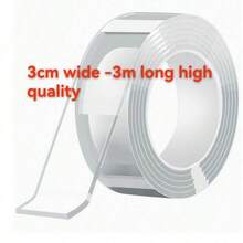 1PCHeavy-Duty Waterproof Double-Sided Nano Tape, Double-Sided Glue-Super Sticky, Reusable And Multi-Purpose-Very Suitable For Christmas Decoration And DIY, Essential For Daily Home Use - Transparent - View 18