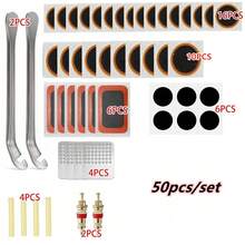 1 Set Heavy Duty Universal Bicycle Tire Repair Tool Kit, Glue-Free Self-Adhesive Patches, Metal File, Portable Storage Box, Suitable For Mountain Bikes, Road Bikes, Commuter Bicycles, Motorcycles - Multicolor - View 1