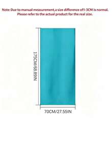 1pc Modest Hijab Chiffon Casual Fashion Versatile Everyday Simple Solid Color Women's Scarf - Teal Blue - View 3