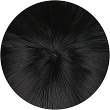 AAnime Black Short Straight Costume Wig Bowl-Cut Hairstyle Adult Hair For Men Halloween, Cosplay Con, Christmas Famliy Party - Black 2 - View 6