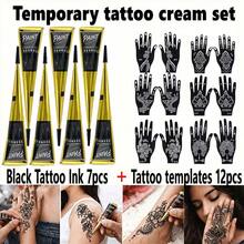 3/4/12pcs SUANGL- Tattoo Ink (Brown/Black) | Temporary Tattoo Ink | For Short-Term Personalized Creations And Body Painting | Waterproof Formula | Perfect For Body Painting And DIY Temporary Designs - Multicolor - View 7