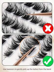 120 Natural 3D Fluffy Eyelash Clusters, D-Curl For Natural Volume, Naturally Enlarges Eyes, Suitable For Various Occasions Such As Christmas, Dates, And Travel. Segmented Eyelashes, False Eyelashes - D - View 7