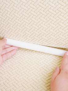 1PC Fleece Fabric Anti-Slip Elastic Decorative Sofa Cover, Jacquard Carved Leaf Design, Pet-Friendly Anti-Dirt Anti-Dust, Suitable For 1/2/3/4 Seater Sofa, All Seasons - Beige - View 7