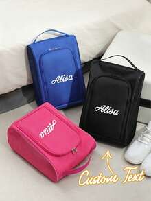 Customized Name Shoe Storage Bag, Portable Shoe Bag, Specialized Custom Bag For Sneakers And Flip-Flops, Personalized Shoe Bag, Football Shoe Bag, Large Capacity Portable Travel Shoe Bag, Handheld Shoe Box - Multicolor - View 13