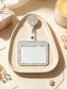 Shiny ID Card Holder With Lanyard, ID Card Storage Box, Anti-Loss Lanyard, Student ID Card Holder, Self-Service Restaurant Card Holder, Slide Cover, Dual Card Slots, Small Card Slot, Bus Card Holder, Non-Inductive, Bank Card Holder, Subway Card Storage, Adjustable Portable ID Card Holder Decorative Keychain, Suitable For Office Workers And Students, Perfect Gift, Back To School Gift, Couple Card Holder, Bank Card Holder, Travel Essential, Back To School, Commuting, Business Trip, Vacation - Multicolor - View 12