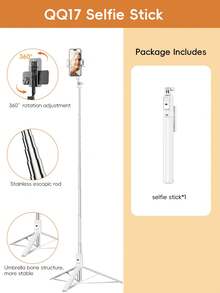 1.7m/70cm Wireless Bluetooth Selfie Stick Tripod With LED Fill Light And Wireless Remote Control, 360° Rotatable Phone Holder, Compatible With IPhone, Android Smartphones Suitable For Travel, Selfie And Live Streaming - Multicolor - View 21