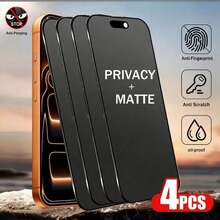 XINHONGYU 4pcs Matte Privacy Screen Protector Ceramic Soft Film, Compatible With IPhone 18Pro 18Pro Max 17 Pro Max, 17 Air, 15, 14, 13, 12, 11 Pro Max, Full Screen Protection Film, Compatible With IPhone 16 Pro Max, 15 Pro Max, Privacy Anti-Peeping Anti-Fingerprint Anti-Sweat Wear-Resistant, Smooth Touch No Bubble Edge, Matte Phone Film, Non-Heat-Resistant Silicate Glass - 4pcs - View 39