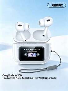 REMAX CozyBuds W30N True Wireless Bluetooth Earbuds: Layar sentuh LCD berwarna penuh, peredam kebisingan dual-core ANC+ENC, Bluetooth 5.4, driver dinamis 13mm untuk kualitas suara HiFi, daya tahan baterai 30 jam, kompatibel dengan iOS/Android. - View 4