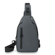 Minimalist Waterproof Chest Bag, Multi-Pocket Durable Fabric, Portable Casual Crossbody Bag For Outdoor Use - Multicolor - View 13