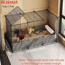 Encrypted Rabbit Cage Large Indoor Household Rabbit Cage With Toilet Automatic Waste Cleaning Suitable For Guinea Pigs And Hamsters Pet Rabbit Nest, Halloween, Christmas - Multicolor - View 15