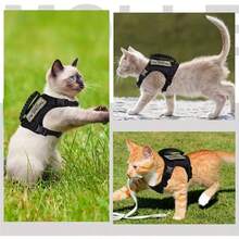 Anti-Escape Black Breathable Pet Vest, Suitable For Small And Medium Dogs And Cats, For Outdoor Walking And Travel, No Pulling On Pet Chest Harness - Black - View 5