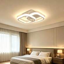 AMILL Led Ceiling Light Fixture, Modern Hallway Light Fixtures Ceiling Lighting,White Square Close To Ceiling Lights For Bathroom Bedroom Kitchen - White - View 4