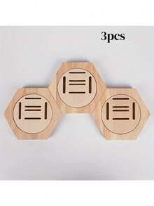 Hexagonal Wooden Medal Display Rack - Wall-Mounted Trophy And Ribbon Storage Shelf With Slots, Natural Wood Base, Suitable For Living Room, Office Decor - Space-Saving Award Storage, Medal Wall Hanging Rack, Hexagonal Design - Multicolor - View 6