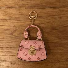 Vintage Luxury Litchi Grain PU Leather Metal Buckle Mini Handbag For Women, Keychain Earphone Coin Storage Hanging Bag - Multicolor - View 6