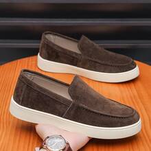 Men's Fashion Casual Slip-On Loafers, Lightweight Breathable Commuter Sneakers, Easy-On Driving Shoes For Daily Wear - Coffee Brown - View 2