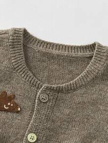 mini bala Fun Autumn Unisex Toddler Knit Sleeveless Vest Cute Stylish Design Perfect For Layering Looks - Brown Tone - View 6