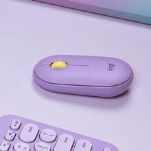 Logitech Pebble Purple Bluetooth Wireless Mouse Office Mouse Quiet Lightweight Computer Mouses For Mac Laptop PC - View 4