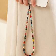 Bohemian Style Multi-Color Mixed Phone Chain, CCD Camera Chain, Fashion Vacation Ins Style Phone Charm, Keychain Bag Accessory - Multicolor - View 2
