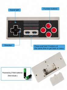 Classic Retro Game Console, AV Output, 8-Bit NES Video Game System, 620 Built-In Games, With 2 Classic Controllers - View 2
