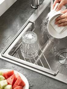 2/1pc Triangle Kitchen Storage Rack, No‑Drill Countertop & Wall Sink Drainer Holder For Sponge Dish Cloth, PP Material, Solid Color, Minimalist Style, For Household, Apartment, All‑Season Multi‑Purpose Kitchen Organizer - Multicolor - View 3