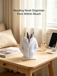 1PC Personalized Jacket Style Pen Holder, Desktop Storage, Desktop Decoration Ornament, Stationery Storage Tool - A - View 5