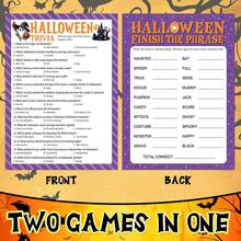 Halloween Party Game Sheets, Halloween Trivia Quiz & Finish The Phrase Activity Game Papers, Fun Halloween Games For Kids Adults, Halloween Supplies For Classroom Home Family Game Night - Halloween Trivia - View 3