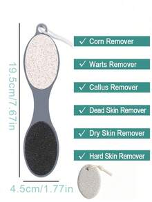 1pc Foot Pumice Stone Dead Skin Remover Brush, Unisex Foot Care Tool, Dry And Wet Use - Grey - View 7