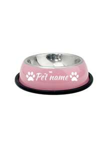 Personalized Stainless Steel Dog Bowl With Non Slip Bottom, Dog Bowl For Small Medium & Large Dogs, Custom Pet Name Dog Feeding Bowl For Food & Water - Multicolor - View 19