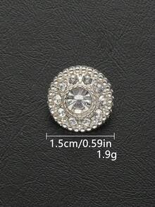 8pcs Round Fully Beaded Gold Small Buttons, Suitable For Shirts, Cardigans, Dresses, Coats, Sweaters, Jackets Decoration, Hand-Sewn Buttons, Suitable For Handheld Flower Gift Boxes, Shoes, Hats, Luggage DIY Accessories - Multicolor - View 19