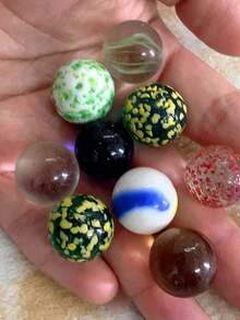 20pcs/60pcs Colorful Glass Marbles, Rolling Ball Game Marbles, Independent Game Toys And Stress Relief Toys, Fish Tank Vase Decoration (Random Color Style) - Multicolor - View 7