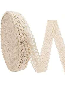1pc 5.5 Inch Hollow Lace Trim Bow Ribbon, DIY Decorative Tape, Suitable For Flower Box, Hair Accessory, Fabric, Lingerie Sewing Accessories, Multi-Functional Hollow Lace Craft Tape, Suitable For Sewing Handmade Projects - A - View 1