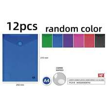 Dopamine Color Plastic File Folder, Large Capacity A4/B4 Document Organizer, No Inner Divider Design, Portable Paper Storage, Suitable For School, Office, Home And Hospital, Durable Multifunctional File Folder, Colors Shipped At Random - Random Color - View 3