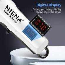 HIENA Professional Electric Hair Clipper Digital Display Cordless Hair Trimmer USB Type-C Charging Hair Clipper With Limit Combs Home Haircutting Tool Men's Gift - View 6