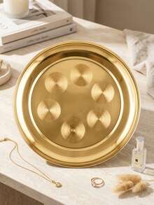 MiLaiWP Modern Luxury Gold Stainless Steel Tray, Creative Stackable Storage For Tableware, High-End Desktop Display Tray For Jewelry And Perfume, Multi-Functional Cup Holder, Elegant And Easy To Clean - Multicolor - View 9
