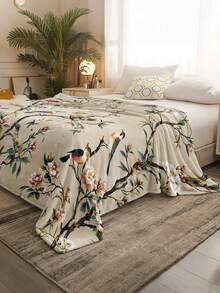 Soft And Comfortable Exquisite Printed Cute Animal Blanket, 2D Flat Print Pattern Multi-Purpose Blanket For Sofa, Bed And More, Outdoor Camping Leisure Blanket, Suitable For Home, Picnic, Travel, All Seasons Comfort, Modern Style, Polyester, Machine Washable - Multicolor - View 5