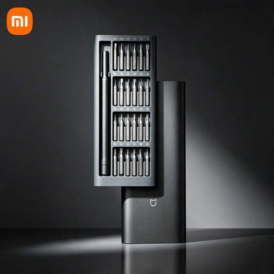 Xiaomi 24-In-1 Precision Screwdriver Kit Co-Developed With Wiha, Magnetic Screwdriver Set, 24pcs S2 Steel Bits, Pop-Up Aluminum Alloy Storage Case, Portable Electronics Repair Tool For Smartphone, Laptop, Watch, Eyeglasses, Camera DIY Disassembly