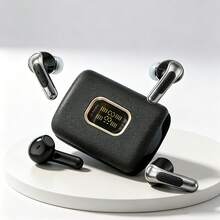 2 Pasang Earbud Nirkabel TWS Mode Ganda, Earphone Semi-In-Ear & In-Ear yang Dapat Diganti, Kotak Pengisian Daya dengan Indikator Daya LED, Earphone Stereo Ringan untuk Perangkat Pintar - View 2
