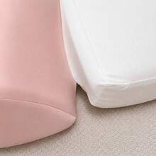 1pc Ergonomic Zoned Support Pillow For Deep Sleeping, Double-Sided Neck Support, Memory Foam Pillow Core & Removable Soft Cover, Home Use, All Seasons Suitable - Pink/White - View 7