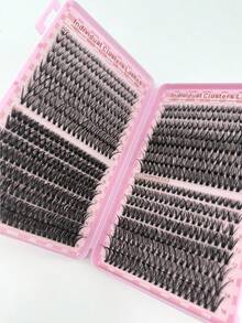 640 Clusters D Curl Single Strand Eyelash Extensions, 9-16mm Mixed Length, Large Capacity Segmented Eyelashes, D Curl Dense Cluster Eyelashes, Lightweight Layered Makeup Effect, Easy For DIY Home Use And Daily Makeup, Gift - D - View 8