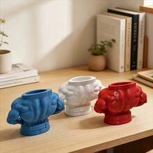 Funny Muscle Man Shaped Pen Holder, Creative Desktop Storage Bucket, Student Gift, Makeup Brush Organizer - Multicolor - View 2